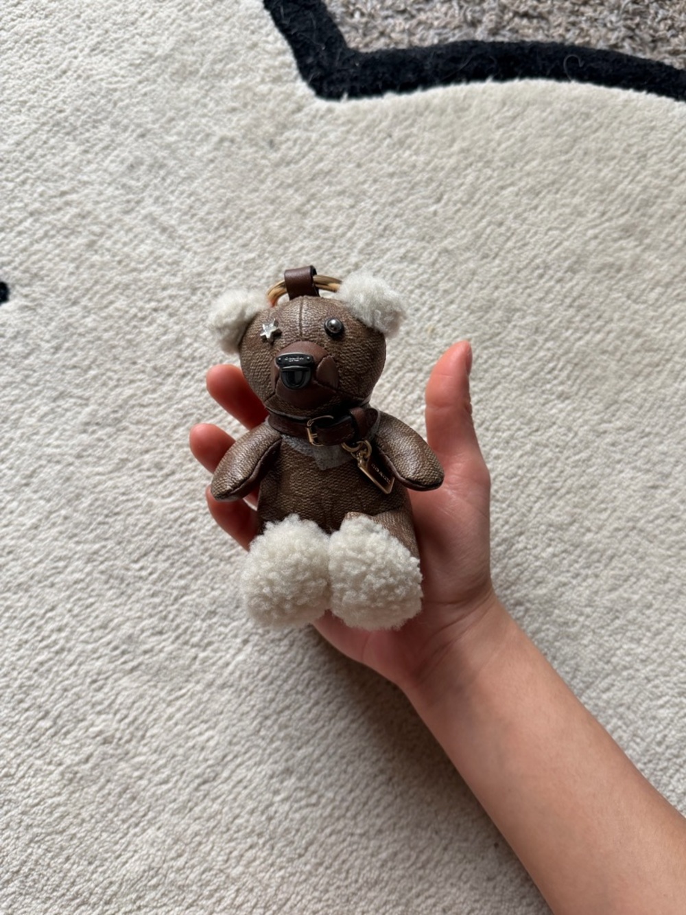 Coach teddy keyring